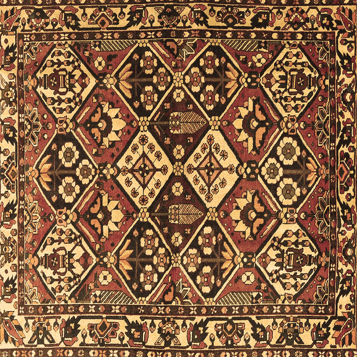 Square Persian Brown Traditional Rug, tr3806brn