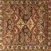 Square Persian Brown Traditional Rug, tr3806brn