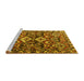 Sideview of Machine Washable Persian Yellow Traditional Rug, wshtr3806yw