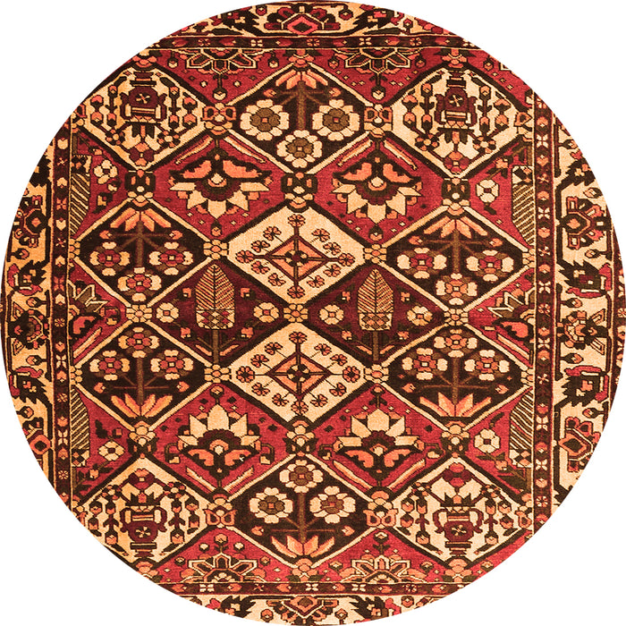 Square Persian Orange Traditional Rug, tr3806org