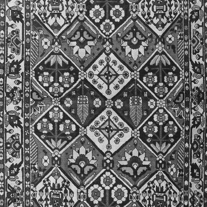 Serging Thickness of Machine Washable Persian Gray Traditional Rug, wshtr3806gry