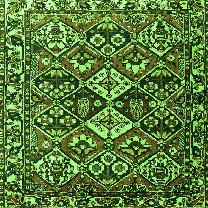 Serging Thickness of Persian Green Traditional Rug, tr3806grn