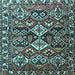 Square Persian Light Blue Traditional Rug, tr3806lblu