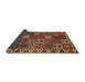 Sideview of Traditional Saffron Red Persian Rug, tr3807