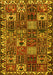 Machine Washable Persian Yellow Traditional Rug, wshtr3807yw