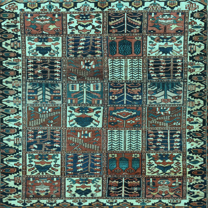 Square Machine Washable Persian Light Blue Traditional Rug, wshtr3807lblu