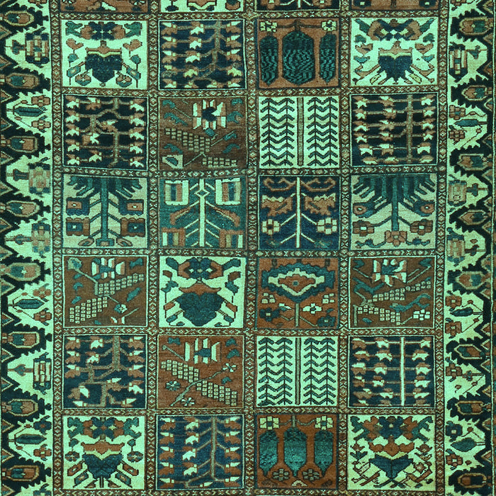 Machine Washable Persian Turquoise Traditional Area Rugs, wshtr3807turq