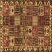 Square Machine Washable Persian Brown Traditional Rug, wshtr3807brn