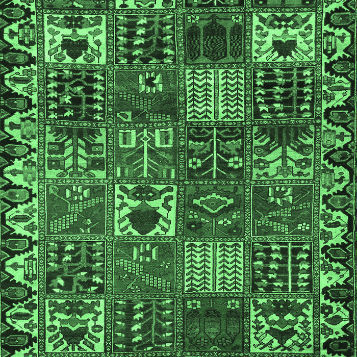Machine Washable Persian Emerald Green Traditional Area Rugs, wshtr3807emgrn
