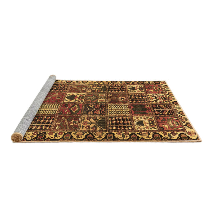 Sideview of Machine Washable Persian Brown Traditional Rug, wshtr3807brn