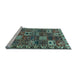 Sideview of Machine Washable Persian Light Blue Traditional Rug, wshtr3807lblu