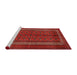 Sideview of Machine Washable Traditional Red Rug, wshtr3808