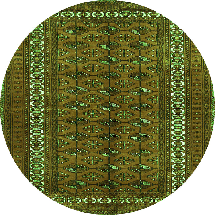 Square Persian Green Traditional Rug, tr3808grn