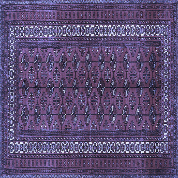 Square Machine Washable Persian Blue Traditional Rug, wshtr3808blu