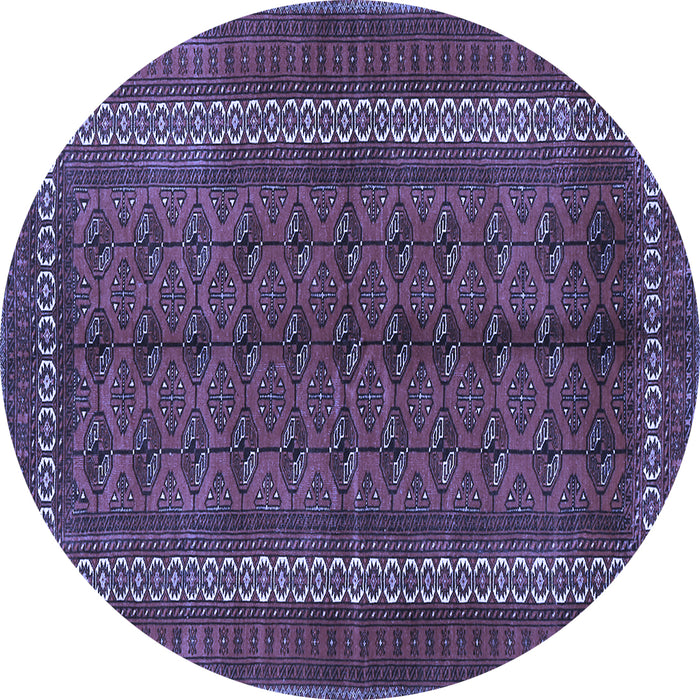 Round Persian Blue Traditional Rug, tr3808blu