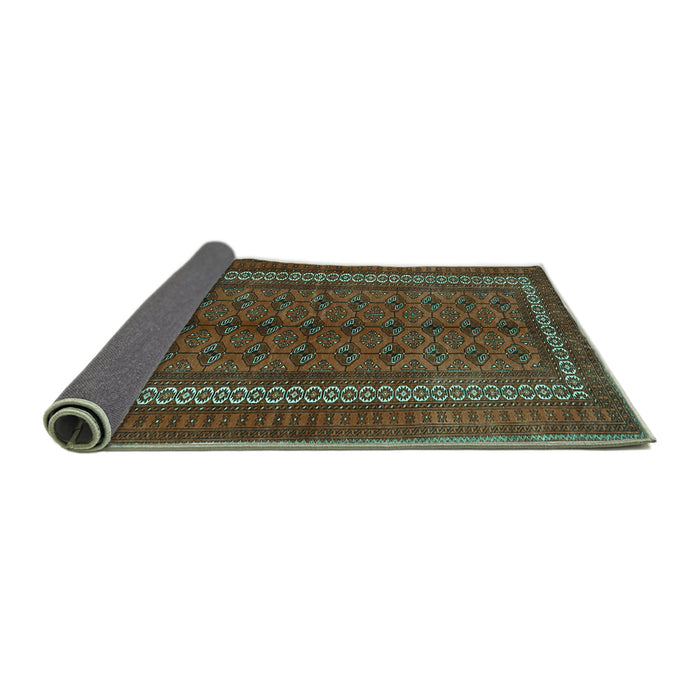Sideview of Persian Turquoise Traditional Rug, tr3808turq