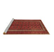 Sideview of Machine Washable Persian Brown Traditional Rug, wshtr3808brn