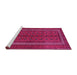 Sideview of Machine Washable Persian Pink Traditional Rug, wshtr3808pnk