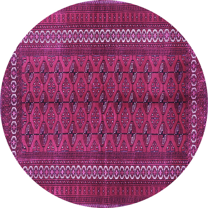 Round Persian Purple Traditional Rug, tr3808pur