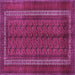 Square Machine Washable Persian Purple Traditional Area Rugs, wshtr3808pur