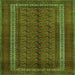 Serging Thickness of Persian Green Traditional Rug, tr3808grn