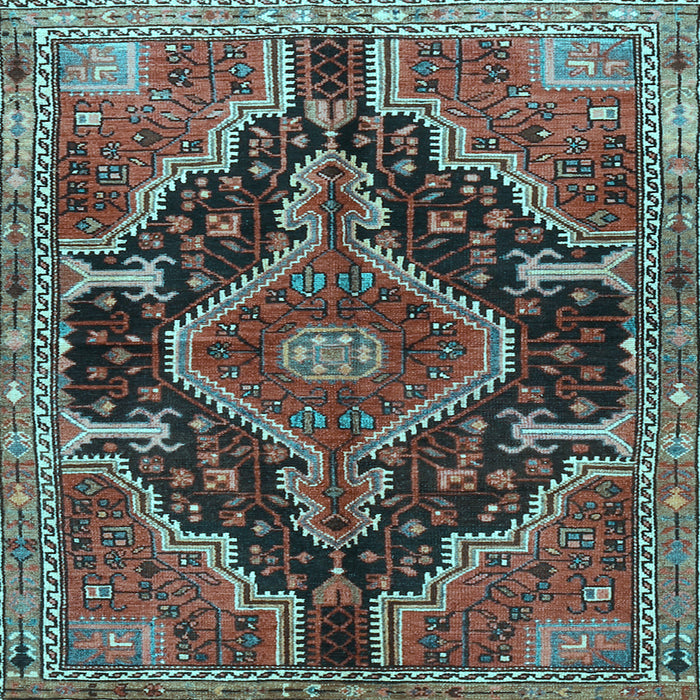 Square Persian Light Blue Traditional Rug, tr3809lblu