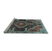 Sideview of Machine Washable Persian Light Blue Traditional Rug, wshtr3809lblu