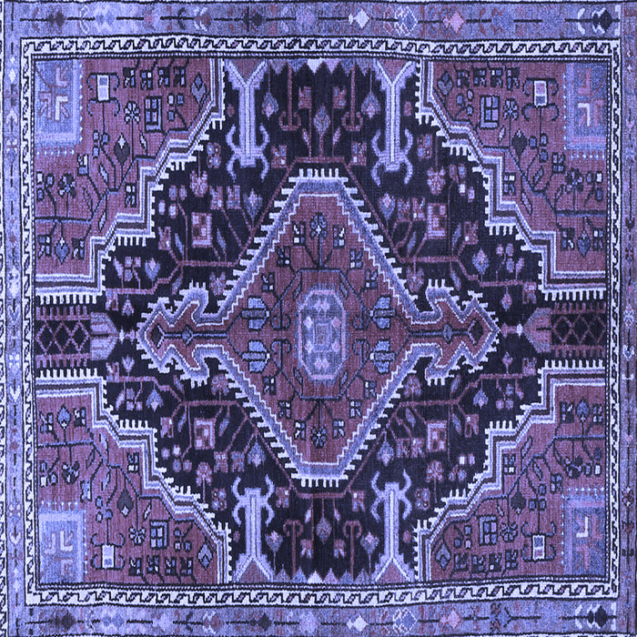 Square Persian Blue Traditional Rug, tr3809blu