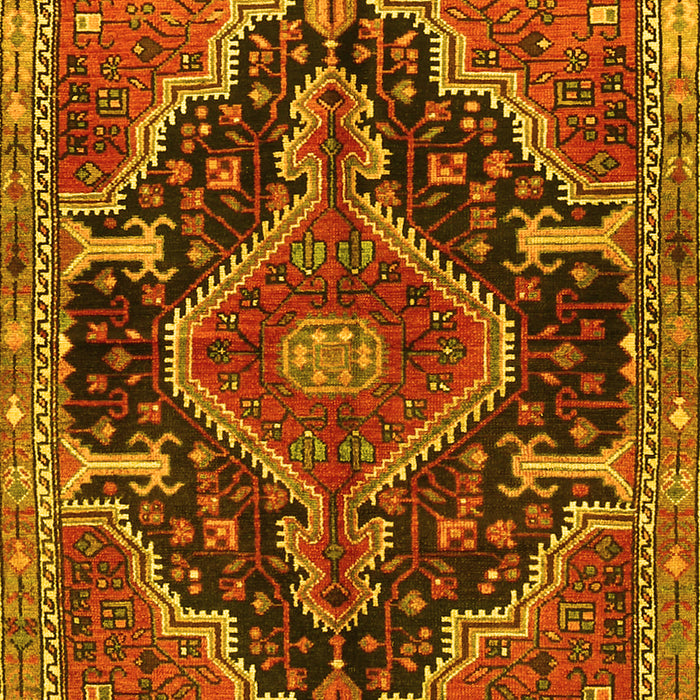 Machine Washable Persian Yellow Traditional Rug, wshtr3809yw