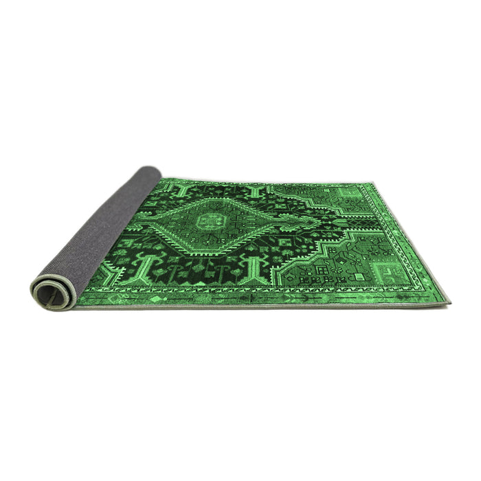 Sideview of Persian Emerald Green Traditional Rug, tr3809emgrn