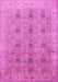 Machine Washable Persian Pink Traditional Rug, wshtr380pnk