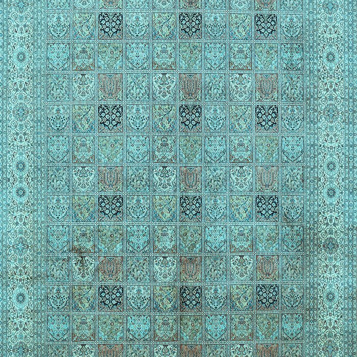 Machine Washable Persian Light Blue Traditional Rug, wshtr380lblu