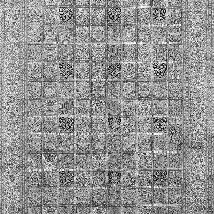 Serging Thickness of Machine Washable Persian Gray Traditional Rug, wshtr380gry