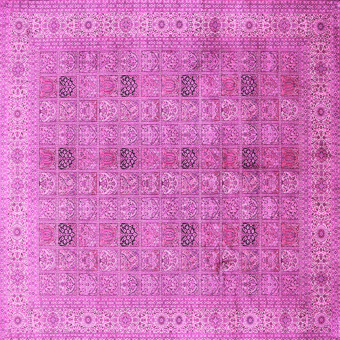 Square Persian Pink Traditional Rug, tr380pnk