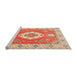 Sideview of Machine Washable Traditional Red Rug, wshtr381