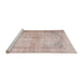 Sideview of Machine Washable Traditional Light Copper Gold Rug, wshtr3810