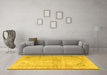 Machine Washable Persian Yellow Traditional Rug in a Living Room, wshtr3810yw