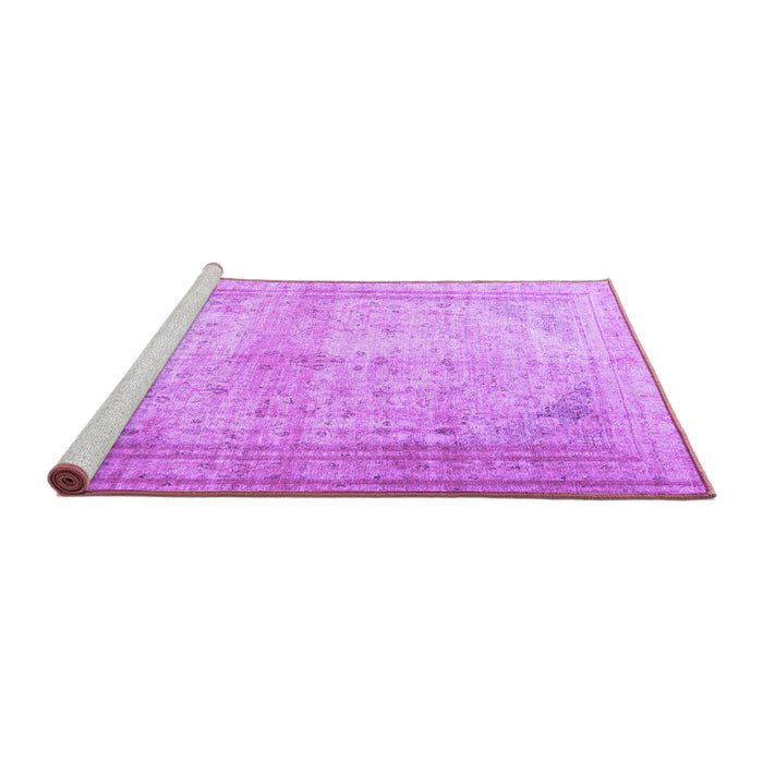 Sideview of Machine Washable Persian Purple Traditional Area Rugs, wshtr3810pur