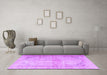 Machine Washable Persian Purple Traditional Area Rugs in a Living Room, wshtr3810pur