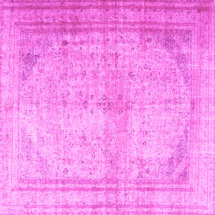 Square Machine Washable Persian Pink Traditional Rug, wshtr3810pnk
