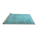 Sideview of Machine Washable Persian Light Blue Traditional Rug, wshtr3810lblu