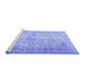 Sideview of Machine Washable Persian Blue Traditional Rug, wshtr3810blu