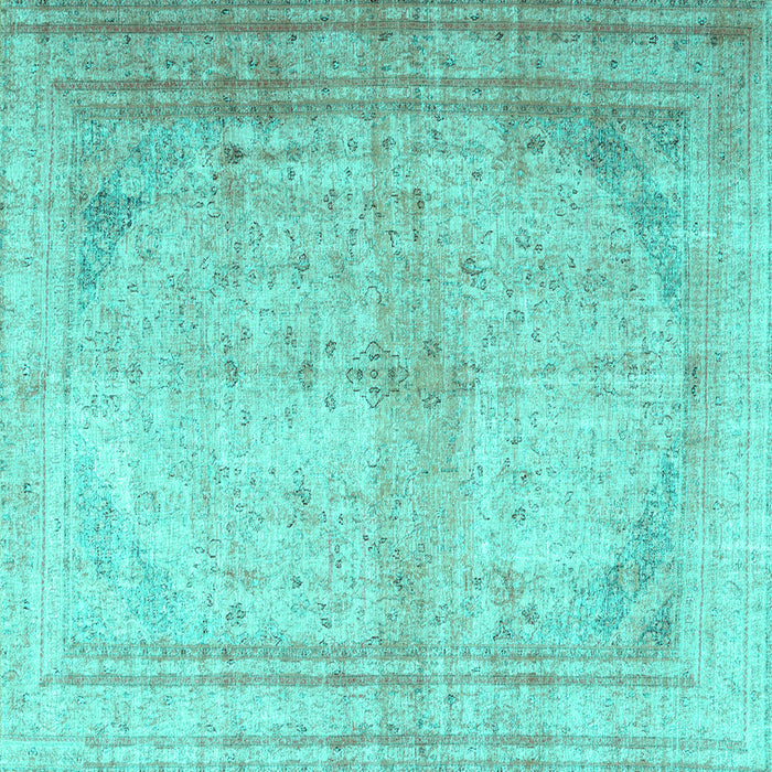 Square Persian Turquoise Traditional Rug, tr3810turq