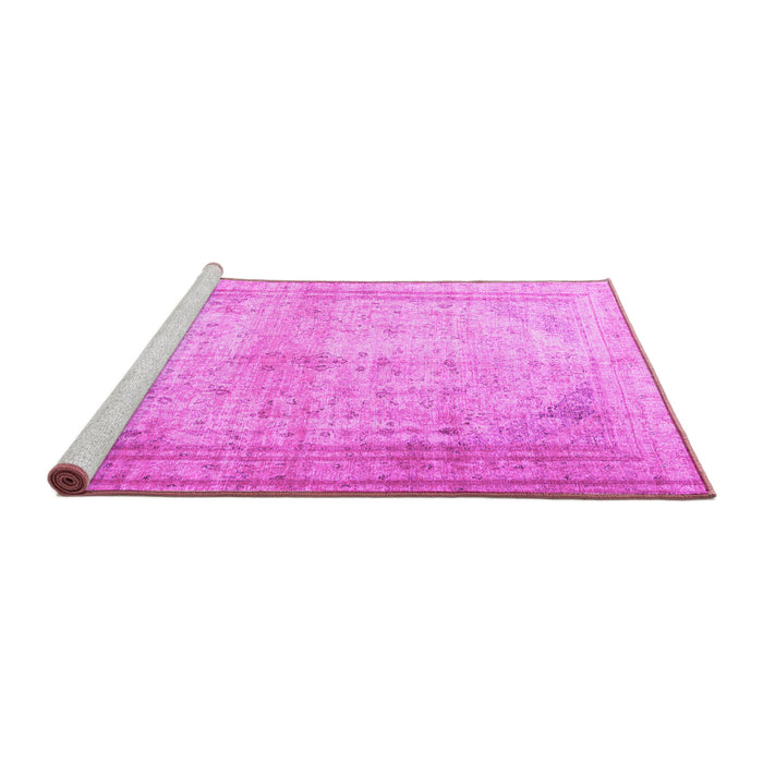 Sideview of Machine Washable Persian Pink Traditional Rug, wshtr3810pnk