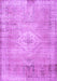 Machine Washable Persian Purple Traditional Area Rugs, wshtr3811pur