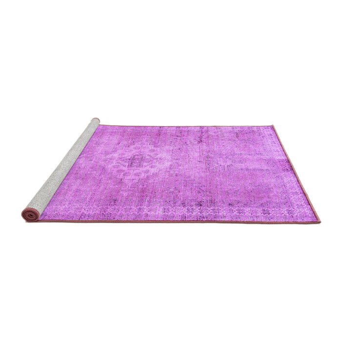 Sideview of Machine Washable Persian Purple Traditional Area Rugs, wshtr3811pur