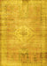 Machine Washable Persian Yellow Traditional Rug, wshtr3811yw