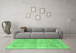 Machine Washable Persian Emerald Green Traditional Area Rugs in a Living Room,, wshtr3812emgrn