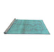 Sideview of Machine Washable Persian Light Blue Traditional Rug, wshtr3812lblu