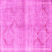 Square Persian Pink Traditional Rug, tr3812pnk